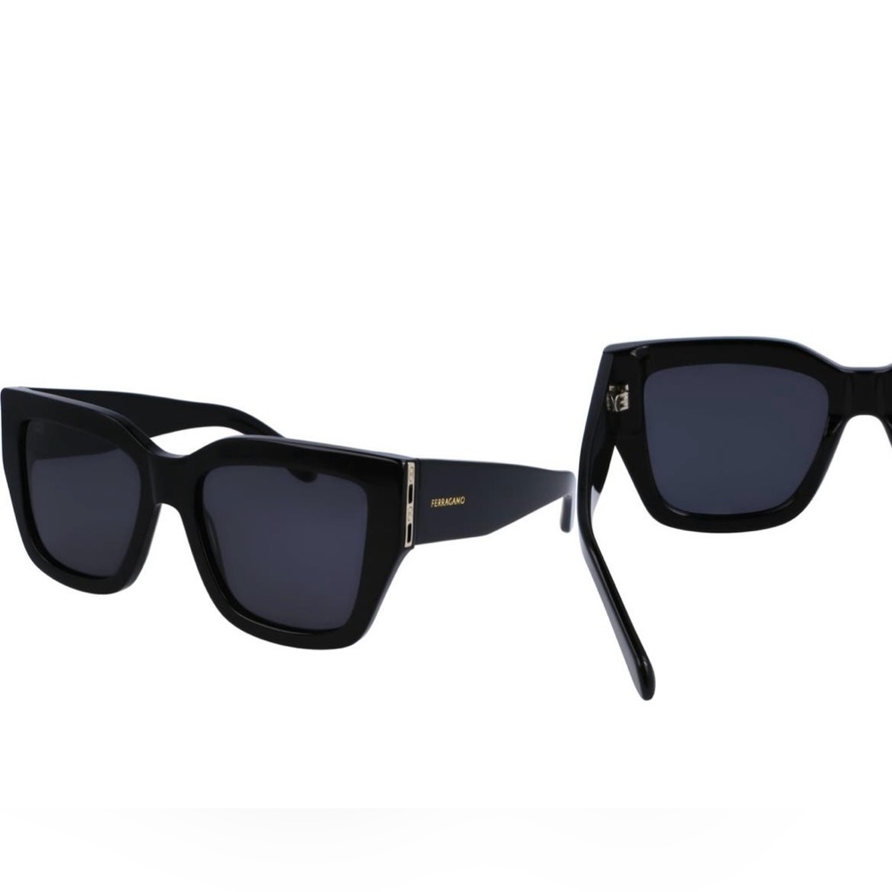 🕶️ 💕 FERRAGAMO Gancini 55mm Modified Rectangular M Sunglasses $345 Box & case